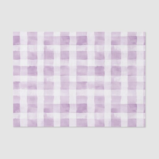 Purple White Plaid Stripes Seidenpapier (Vorderseite)