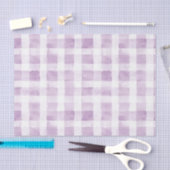 Purple White Plaid Stripes Seidenpapier (Handwerk)
