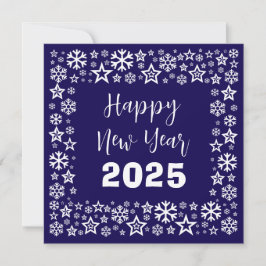 Purple White Square wish card with golden stars Feiertagskarte