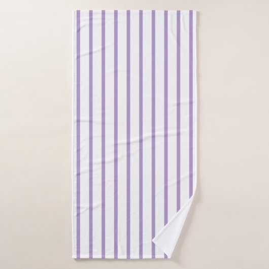Purple White Stripes Seamless Pattern Badehandtuch (Badehandtuch)