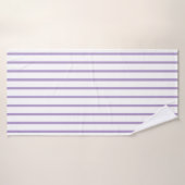 Purple White Stripes Seamless Pattern Badehandtuch (Badehandtuch)