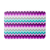 Purple White Teal Chevrons Medium Bath Mat Badematte (Vorderseite)