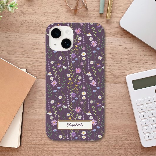 Purple Wild Flowers Case-Mate iPhone Hülle