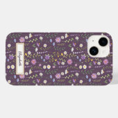 Purple Wild Flowers Case-Mate iPhone Hülle (Rückseite (Horizontal))