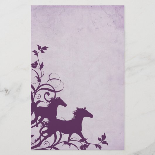 Purple Wild Horses Briefpapier (Vorderseite)