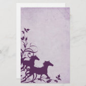 Purple Wild Horses Briefpapier (Vorne/Hinten)