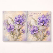 Purple Wildflower Aesthetic Daily Weekly Planer