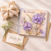 Purple Wildflower Aesthetic Writing Journal Notizblock