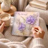 Purple Wildflower Aesthetic Writing Journal Notizblock