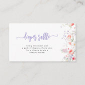 Purple wildflower baby in bloom diaper raffle begleitkarte (Vorderseite)