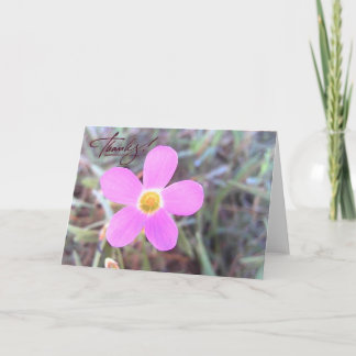 Purple Wildflower Blank Thank You Card Dankeskarte