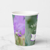 Purple Wildflower Custom Photo Template Birthday Pappbecher (Rechts)
