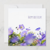 Purple Wildflower Happy Birthday Card Karte (Vorderseite)