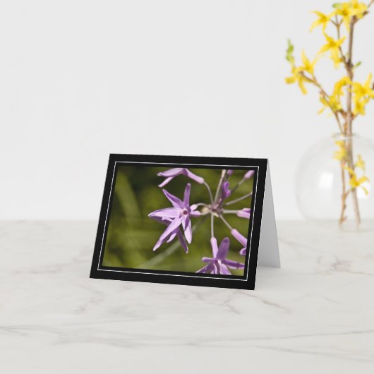 Purple Wildflower Note Karte (Gelbe Blume)