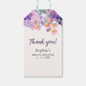 Purple Wildflower Spring Bridal Shower Theme Geschenkanhänger (Vorderseite)