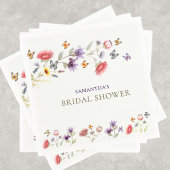 Purple Wildflower Storybook Bridal Shower  Serviette