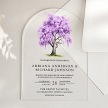 Purple Wisteria Floral Tree Wedding