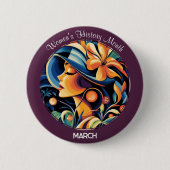 Purple Women's History Month Button (Vorderseite)