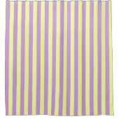 Purple Yellow Pastel Stripes Pattern Modern Duschvorhang (Vorderseite)