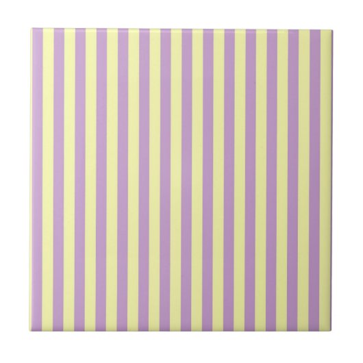 Purple Yellow Stripes Pattern Minimal Modern Fliese (Vorderseite)