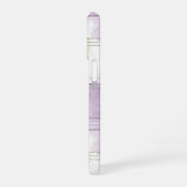 Purple Yellow White Plaid Stripes iPhone 16 Hülle (Linke Seite)