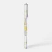 Purple Yellow White Plaid Stripes iPhone 16 Hülle (Rechte Seite)