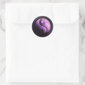 Purple Yin Yang Moon Runder Aufkleber (Tasche)