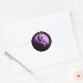 Purple Yin Yang Moon Runder Aufkleber (Umschlag)