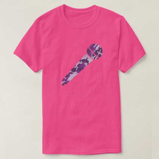PurpleBerry Camouflage Muster Mikrofon T-Shirt (Design vorne)