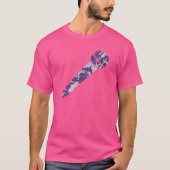 PurpleBerry Camouflage Muster Mikrofon T-Shirt (Vorderseite)