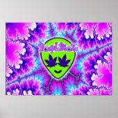 PurpleBlaZe Alien Kopf-Tyedye-Trippy-Poster Poster (Vorne)