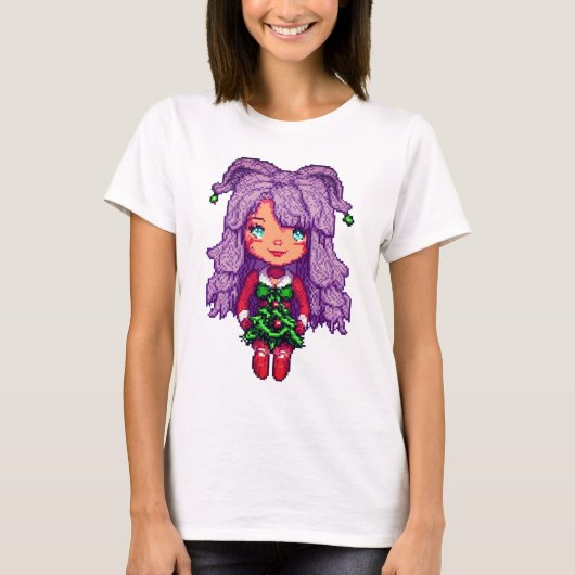 Purplehair Girl Basic T - Shirt für Frauen (Vorderseite)