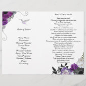 PurplePeony Hummingbird Beuneral Program Flyer (Hinten)