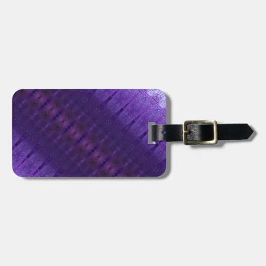 Purples Ikat 3 geknickt Gepäckanhänger (Vorderseite horizontal)