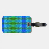 Purples Ikat 8 GreenLeaf Gepäckanhänger (Rückseite horizontal)