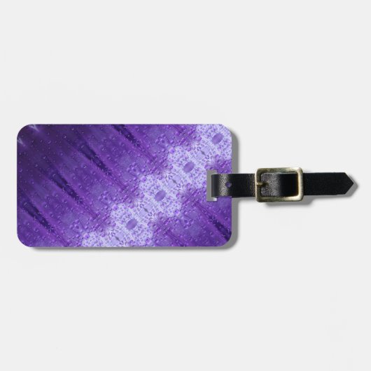 Purples Ikat angegled Gepäckanhänger (Vorderseite horizontal)