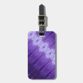 Purples Ikat angegled Gepäckanhänger (Vorderseite vertikal)
