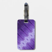 Purples Ikat angegled Gepäckanhänger (Rückseite vertikal)