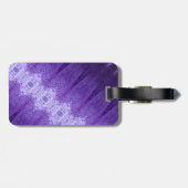 Purples Ikat angegled Gepäckanhänger (Rückseite horizontal)