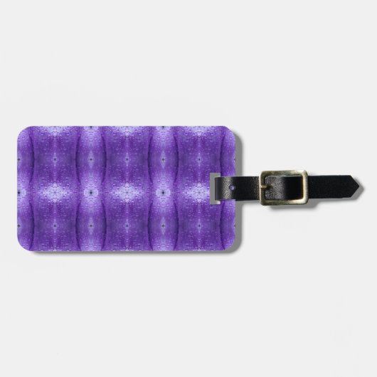 Purples Ikat Too Gepäckanhänger (Vorderseite horizontal)