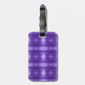 Purples Ikat Too Gepäckanhänger (Rückseite vertikal)