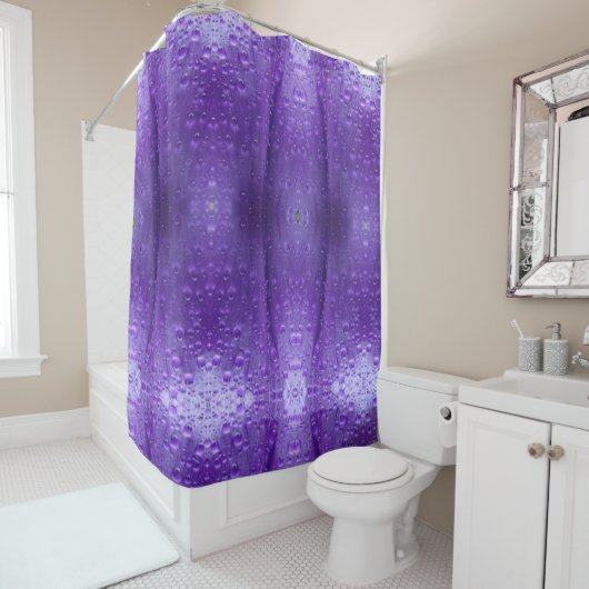 Purples Ikat Zen Duschvorhang (Beispiel)