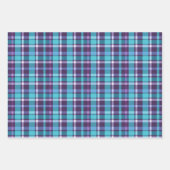 Purples, Teals, Blue & White Plaid Geschenkpapier Set (Vorderseite 3)