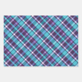Purples, Teals, Blue & White Plaid Geschenkpapier Set (Vorderseite)