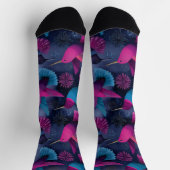 Purples Töne, Kolibris im Flug Socken (Oben)