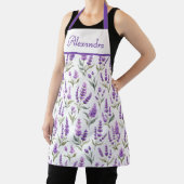 PurpleSage Green Lavender Custom Name Apron Schürze (InSitu)