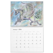 PurpleUnicorn Pferdepony-niedliche Liebe gut Kalender (Jan 2018)