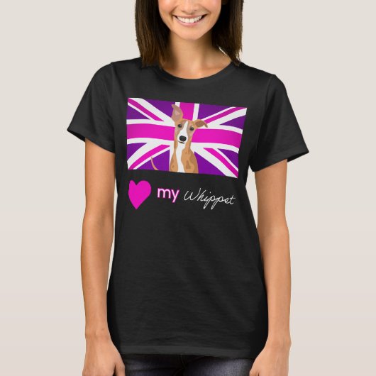 PURPLEWHIPPET (DARK) Basic T-Shirt (Vorderseite)