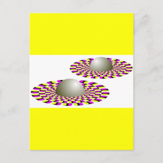 PurpleYellowSpheres Postkarte (Vorderseite)
