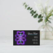Purplia Hearts Business Card Visitenkarte (Stehend Vorderseite)